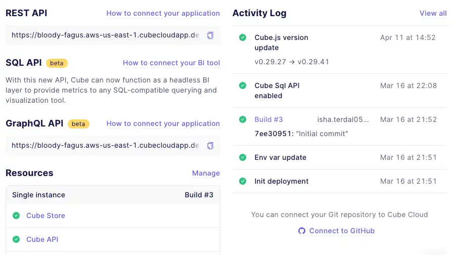 Various ways to connect with Cube